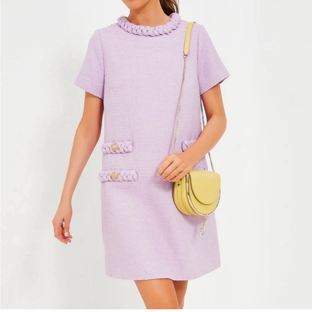 Tuckernuck Lavender Mini Dress with Braid Trim